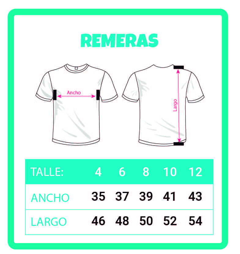 talles remeras